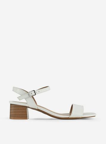 Dorothy Perkins White Square Toe Sandals