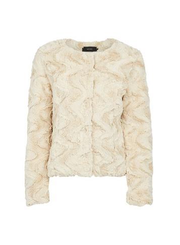 *vero Moda White Faux Fur Coat