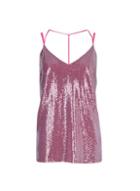 Dorothy Perkins Pink Sequin Knotback Camisole Top