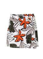 Dorothy Perkins *quiz Cream Crepe Tropical Print Skirt