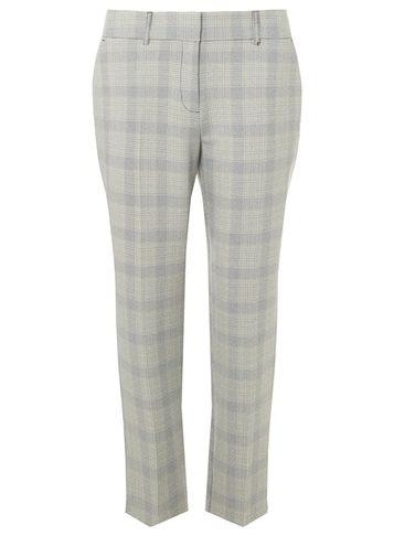 Dorothy Perkins Grey Check Print Tailored Ankle Grazer Trousers