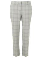 Dorothy Perkins Grey Check Print Tailored Ankle Grazer Trousers