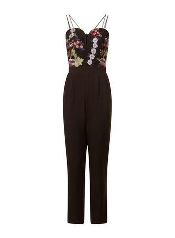 Dorothy Perkins *girls On Film Multi Coloured Embroidered Jumpsuit