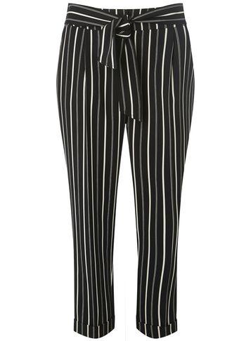 Dorothy Perkins Monochrome Stripes Tie Tapered Trousers