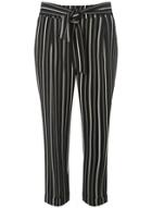 Dorothy Perkins Monochrome Stripes Tie Tapered Trousers