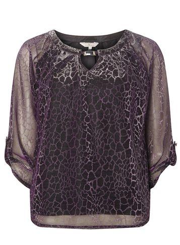 Dorothy Perkins *billie & Blossom Tall Purple Two Tone Blouse