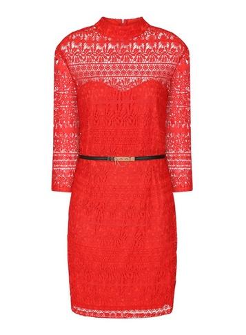 *paper Dolls Red Lace Bodycon Dress