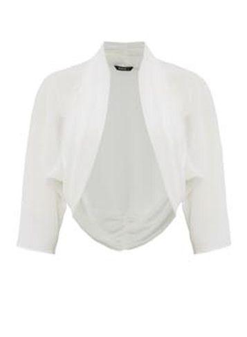 Dorothy Perkins *roman Originals Ivory Chiffon Bolero Jacket