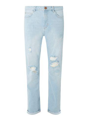 Dorothy Perkins Bleach Rip Boyfriend Jeans