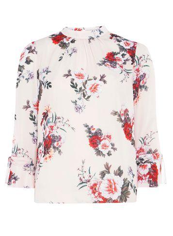 Dorothy Perkins Blush Floral Print High Neck Top