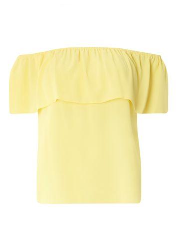 Dorothy Perkins Lemon Ruffle Bardot Top