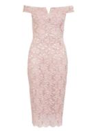Dorothy Perkins *quiz Pink Lace Sequin Scallop Dress