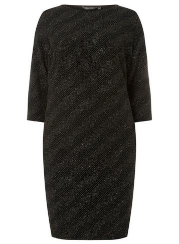 Dorothy Perkins *dp Curve Black Glitter Shift Dress