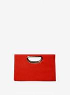 Dorothy Perkins Red Metal Handle Clutch Bag