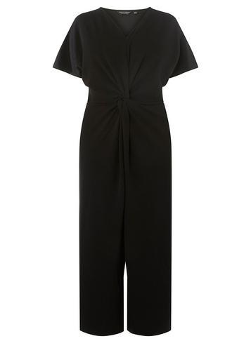 Dorothy Perkins Dp Curve Black Knot Front Jumpsuit