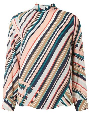 Dorothy Perkins Petite 'emily' Geometric Striped Top