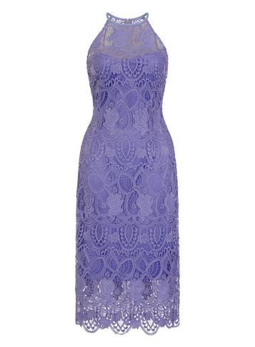 Dorothy Perkins *paper Dolls Blue Lace Midi Dress