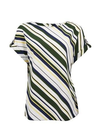 Dorothy Perkins Multi Coloured Stripe Turnback T-shirt