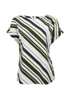 Dorothy Perkins Multi Coloured Stripe Turnback T-shirt