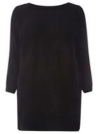 Dorothy Perkins Dp Curve Black & Navy Ribbed Jumper