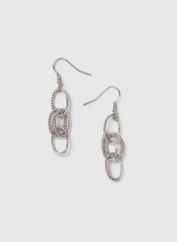 Dorothy Perkins Silver Look Link Drop Earrings
