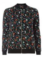 Dorothy Perkins Black Ditsy Print Bomber Jacket