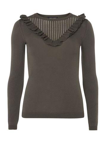 Dorothy Perkins Khaki Frill Chevron Jumper