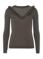 Dorothy Perkins Khaki Frill Chevron Jumper