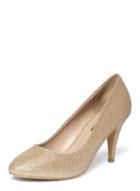 Dorothy Perkins Gold 'claudia' Workwear Court Shoes