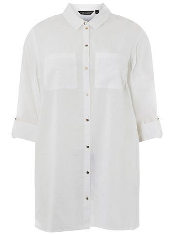 Dorothy Perkins *dp Curve White Cotton Shirt