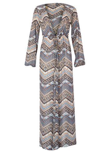 Dorothy Perkins *izabel London Navy Zig Zag Print Maxi Dress