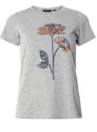 Dorothy Perkins Grey Sequin Flower T-shirt