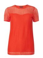 Dorothy Perkins *tall Red Spot Lace Tee