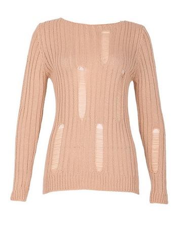*izabel London Pink Round Neck Knitted Jumper