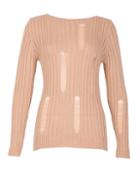 *izabel London Pink Round Neck Knitted Jumper