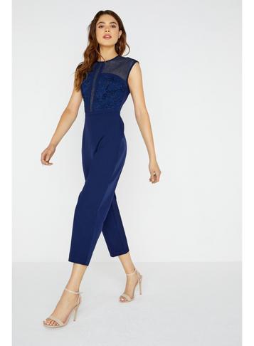 Dorothy Perkins *girls On Film Navy Jumpsuit