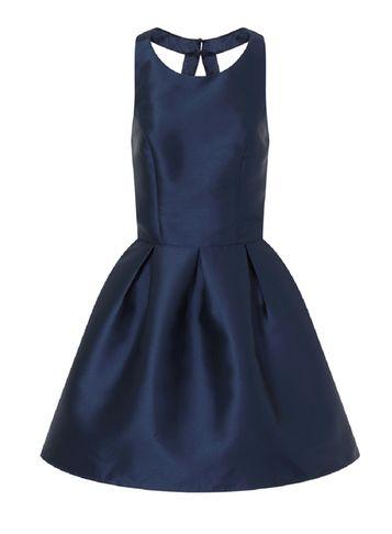 Dorothy Perkins *chi Chi London Blue Keyhole Back Mini Dress
