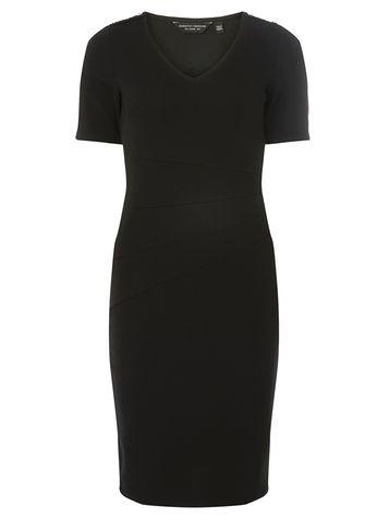 Dorothy Perkins Black Hardware Sleeve Bodycon Dress