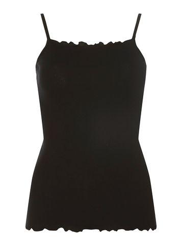 Dorothy Perkins Black Lettuce Edge Camisole Top
