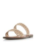 Dorothy Perkins *head Over Heels By Dune Taupe 'luminosa' Flat Sandals