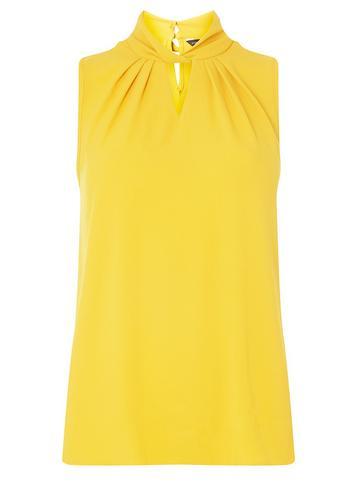 Dorothy Perkins Yellow 'hannah' Twisted Sleeveless Top