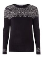 Dorothy Perkins *tall Navy Fair Isle Yoke Jumper