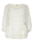 Dorothy Perkins *cream Lace Poncho Top