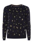 Dorothy Perkins Navy Leopard Print Jumper