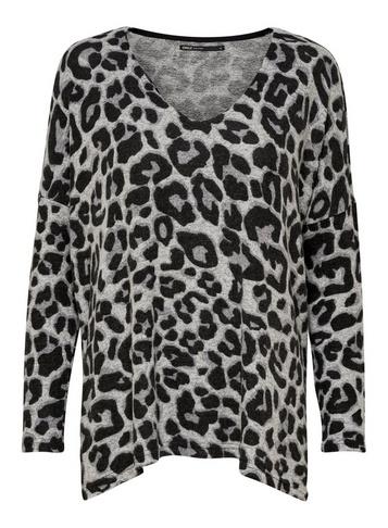 *only Grey Leopard Print Jumper