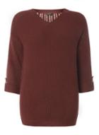 Dorothy Perkins * Vila Red Textured Roll Sleeve Jumper