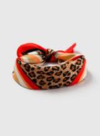 Dorothy Perkins Multi Coloured Cheetah Print Striped Scarf