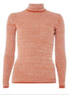 Dorothy Perkins Orange Space Dye Roll Neck Jumper