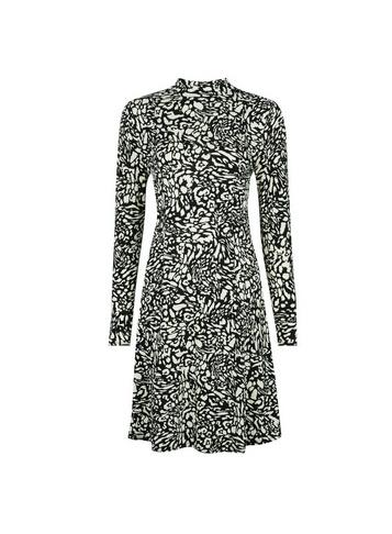 Dorothy Perkins Monochrome Printed High Neck Swing Dress