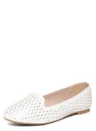 Dorothy Perkins Wide Fit White 'perl' Laser Cut Pumps